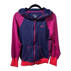 Nike  therma-fit zip up hoodie womens size small pink purple